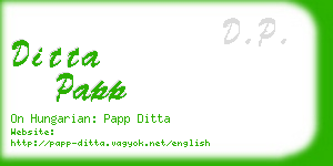 ditta papp business card